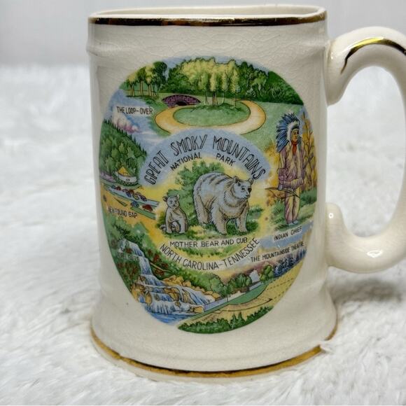 Great Smoky Mountains National Park off white souvenir mug - Picture 3 of 6